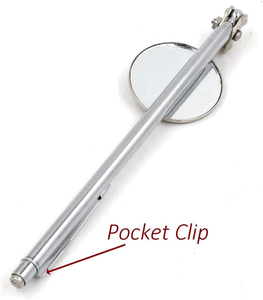 Metallic pen with a pocket clip on a white background