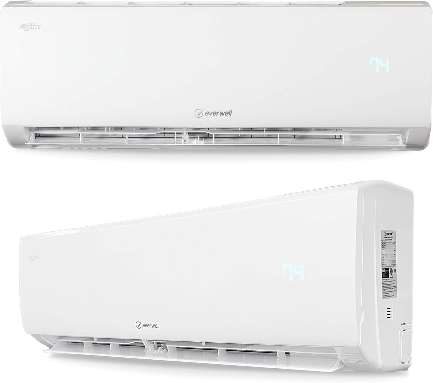 24000 BTU Mini Split 220V INVERTER Quiet Efficient Comfort Only Cold 2 Ton AC WiFi