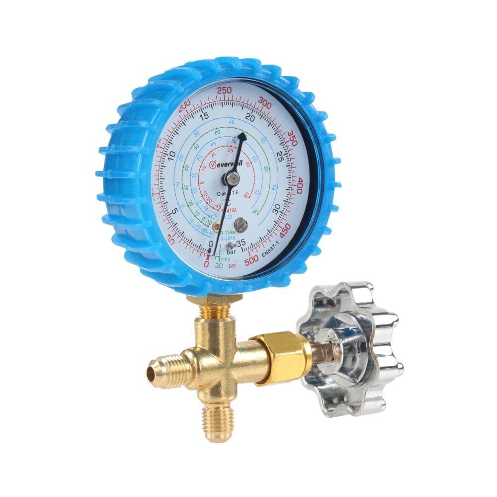 Everwell Single Manifold For R140a/R22/R404a/R134a. 500 PSI