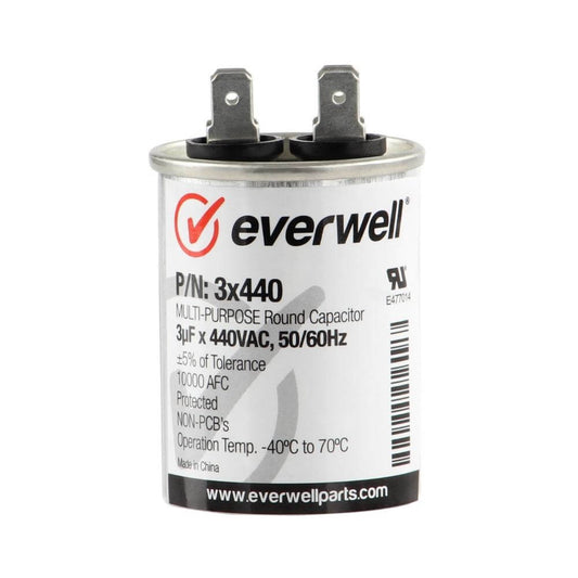 Everwell® Run and Dual Round Run Capacitor. 440V