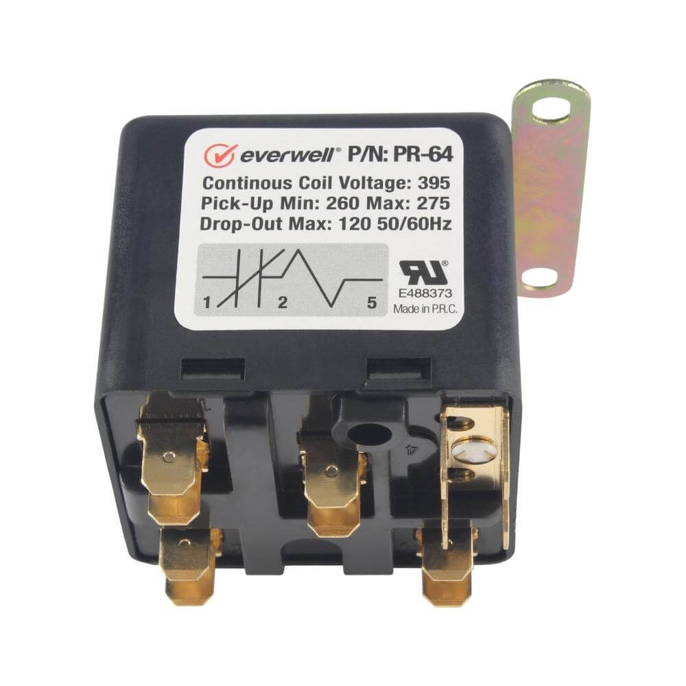 Everwell Heavy-Duty Potential Relay Contact Rating-35A/480V for HVAC Compressors