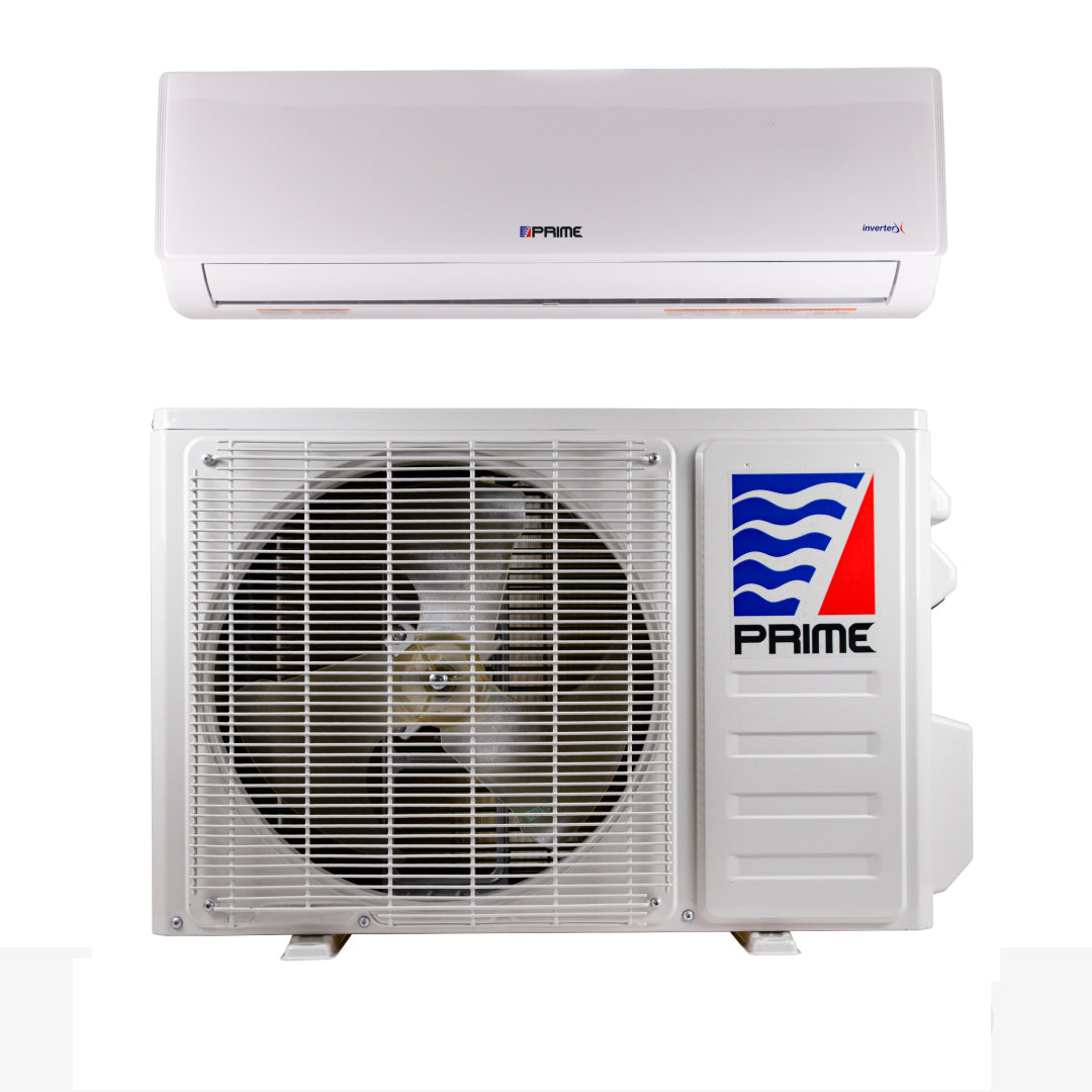 Prime Mini Split Inverter 12000 BTU (1 Ton) 115V – Heat & Cool, WiFi, Silent Mode, 17 SEER2