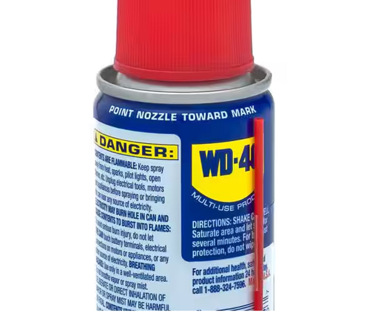 WD-40 Multi Purpose Lubricant 8oz Spray – Rust Remover, Moisture Displacer