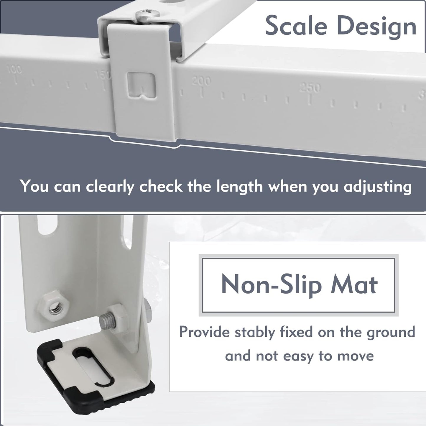 Outdoor Mini Split Ground Bracket  for Ductless Heat Pump or Cooling Only Units 9000-36000 Btu Up to 440lbs