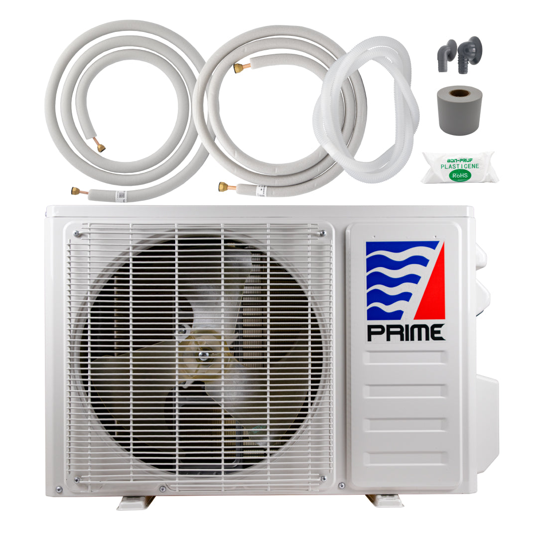Prime Mini Split Inverter 12000 BTU (1 Ton) 115V – Heat & Cool, WiFi, Silent Mode, 17 SEER2