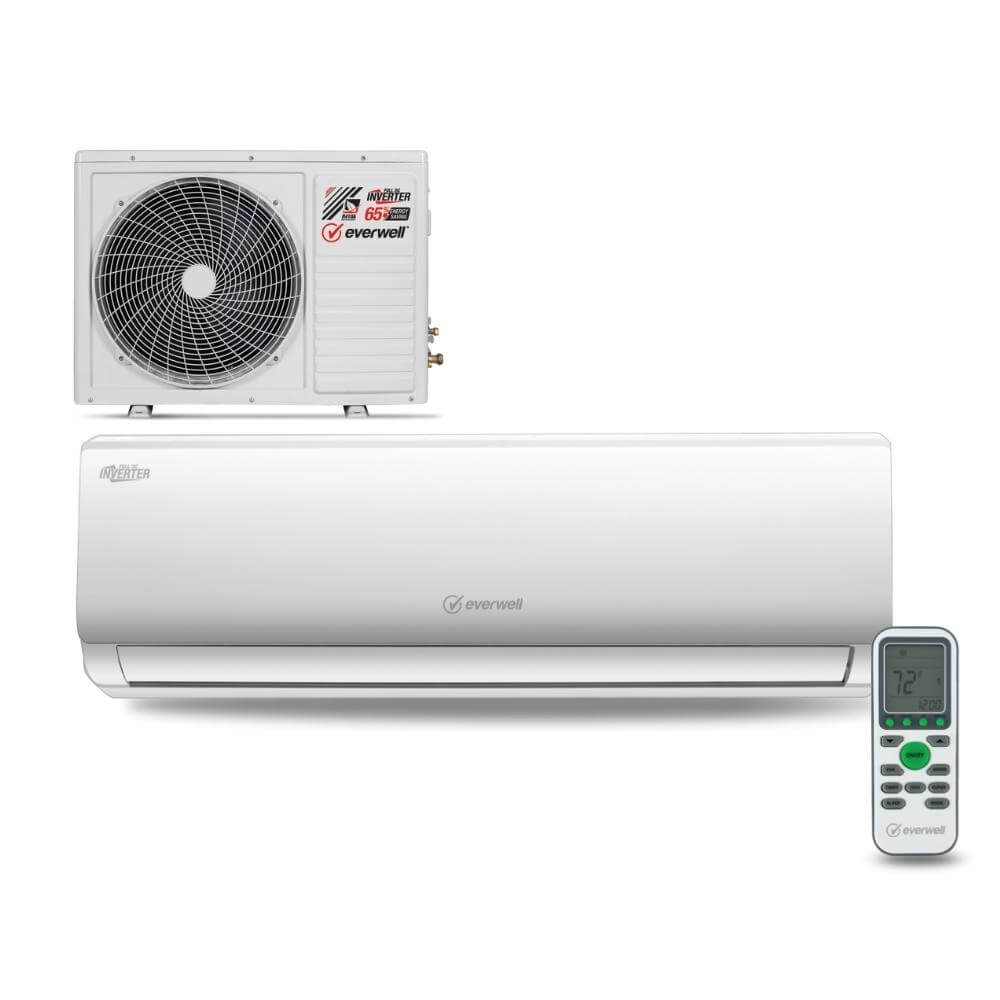 Everwell® 12000 BTU Air Conditioner Mini Split 17 SEER2 INVERTER AC Ductless Heat Pump 220V