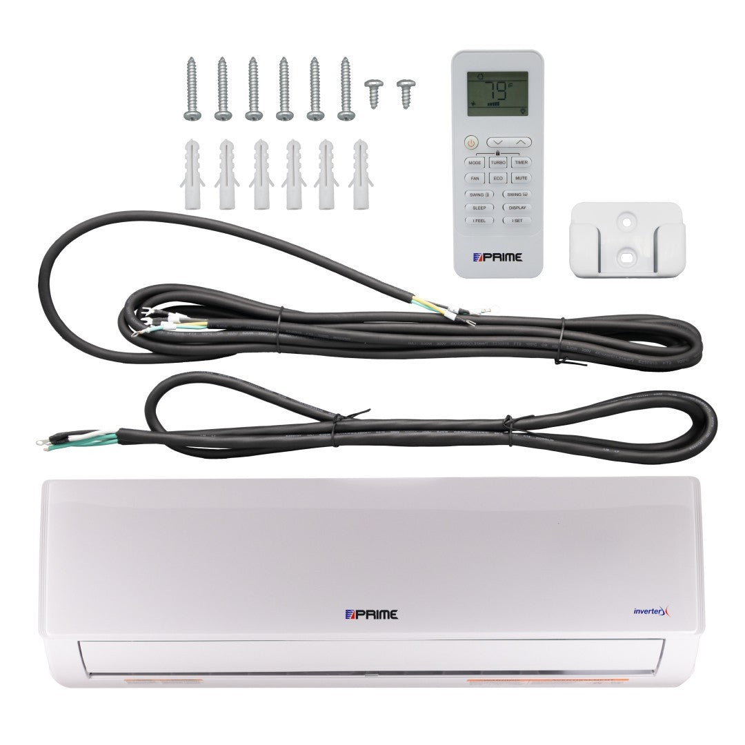 12000 BTU Ductless Mini Split AC Heat Pump | WiFi, 14 SEER, 110V R-32, Kit Included