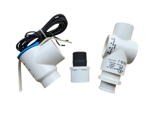 SOS-1 Condensate Overflow Safety Switch for A/C Drain Lines - Tee, Elbow & 3/4 Adapter