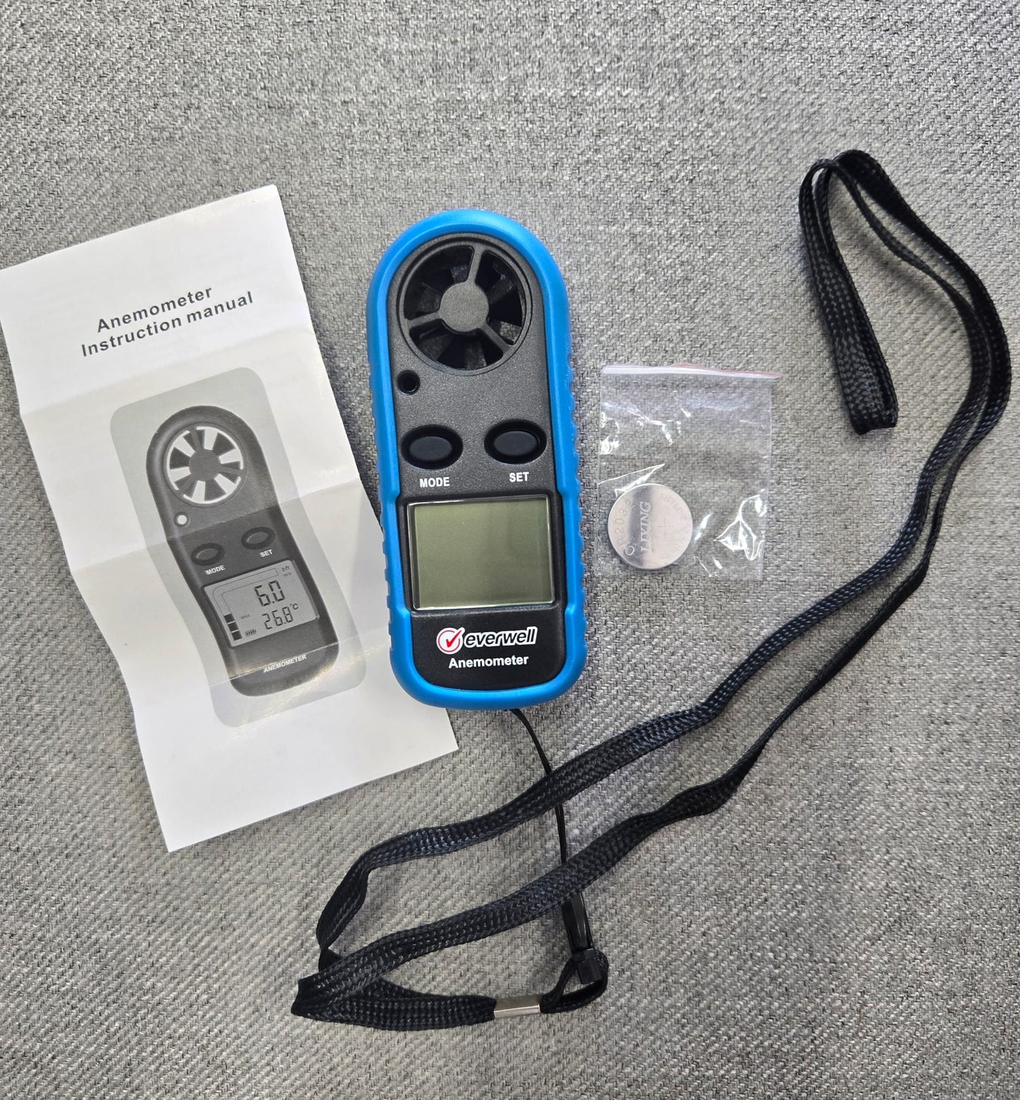 Everwell® Handheld Digital Mini-Anemometer