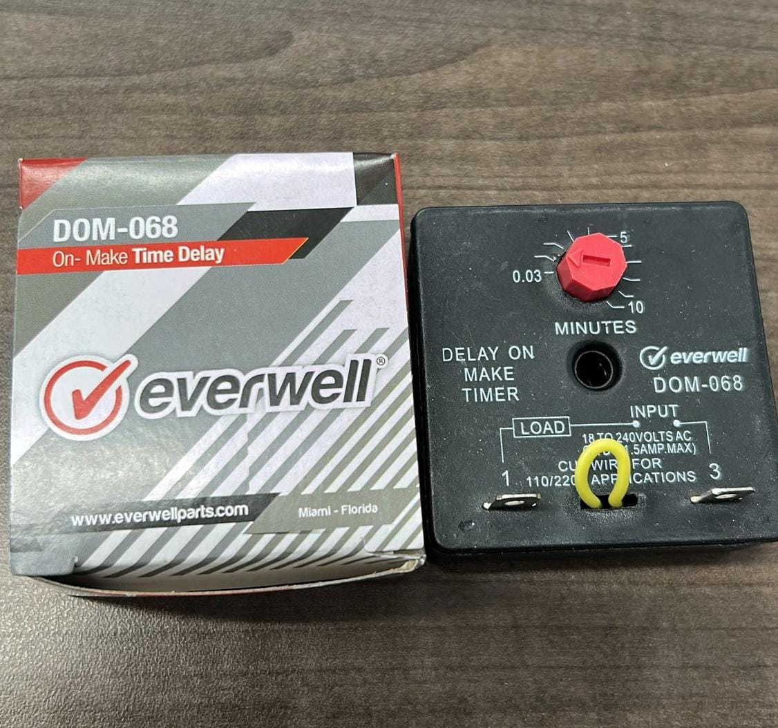 Everwell Delay on Make Timer 10 min Adjustable 18-240 VAC